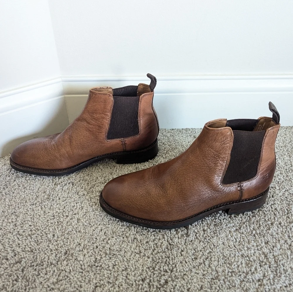 Frye Men's Peyton Chelsea Boot Brown Leather sz 7.5